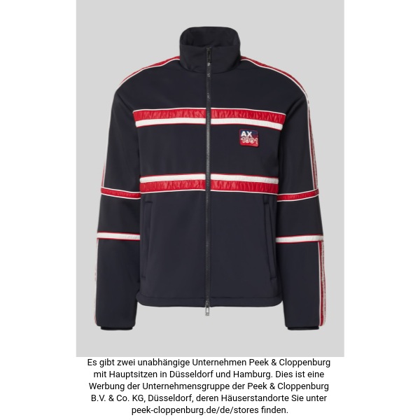 Armani Exchange Herren Dunkelblau Blouson Mit Stehkragen Groß