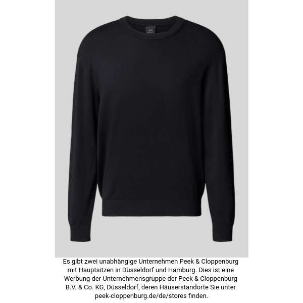 Armani Exchange Herren Marine Strickpullover Mit Rundhalsausschnitt Mittel