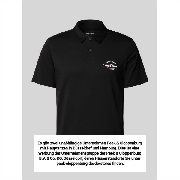 Jack & Jones Herren Poloshirts Schwarz Gr. Extra Groß