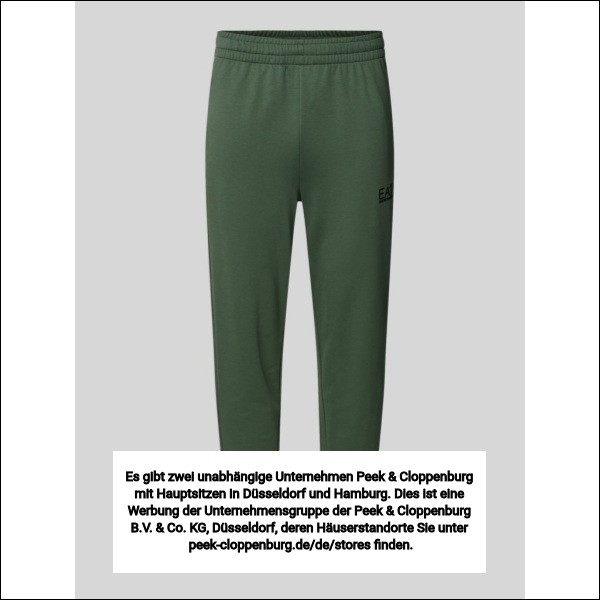 Ea7 Emporio Armani Herren Gruen Sweatpants Mit Logo Und Elastischem Bund
