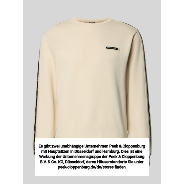 Ea7 Emporio Armani Herren Sand Sweatshirt Mit Label-Details Und Rundhalsausschnitt