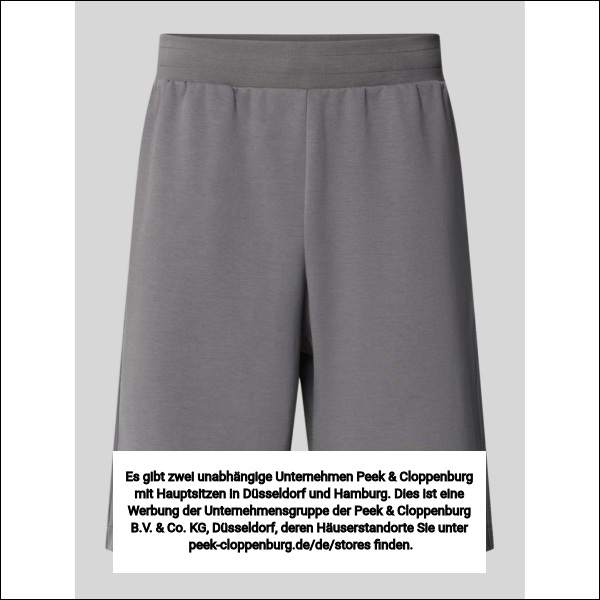 Ea7 Emporio Armani Herren Mittelgrau Shorts Mit Elastischem Bund Mittel