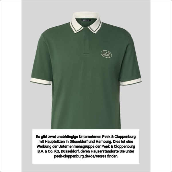 Ea7 Emporio Armani Herren Gruen Regular Fit Poloshirt Mit Logo-Print