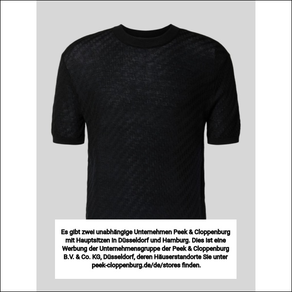 Emporio Armani Herren Schwarz Slim Fit T-Shirt Mit Lyocell- Und Woll-Anteil